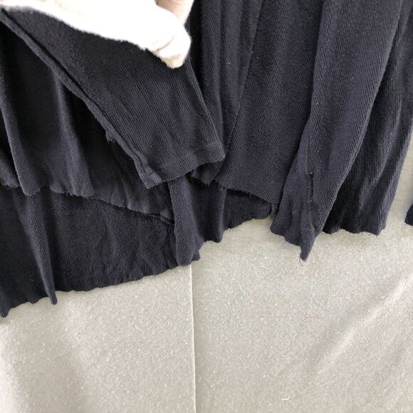 Free People Mock Neck Tunic Top XS Relaxed Jersey Knit Cut Out Asymmetric - Picture 6 of 11